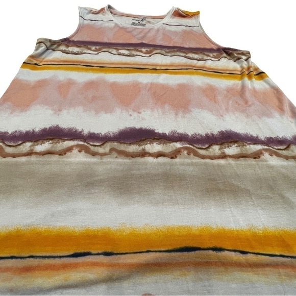 NINE West Women’s Abstract Soft Spun Tank Top, Size Medium - Picture 3 of 9